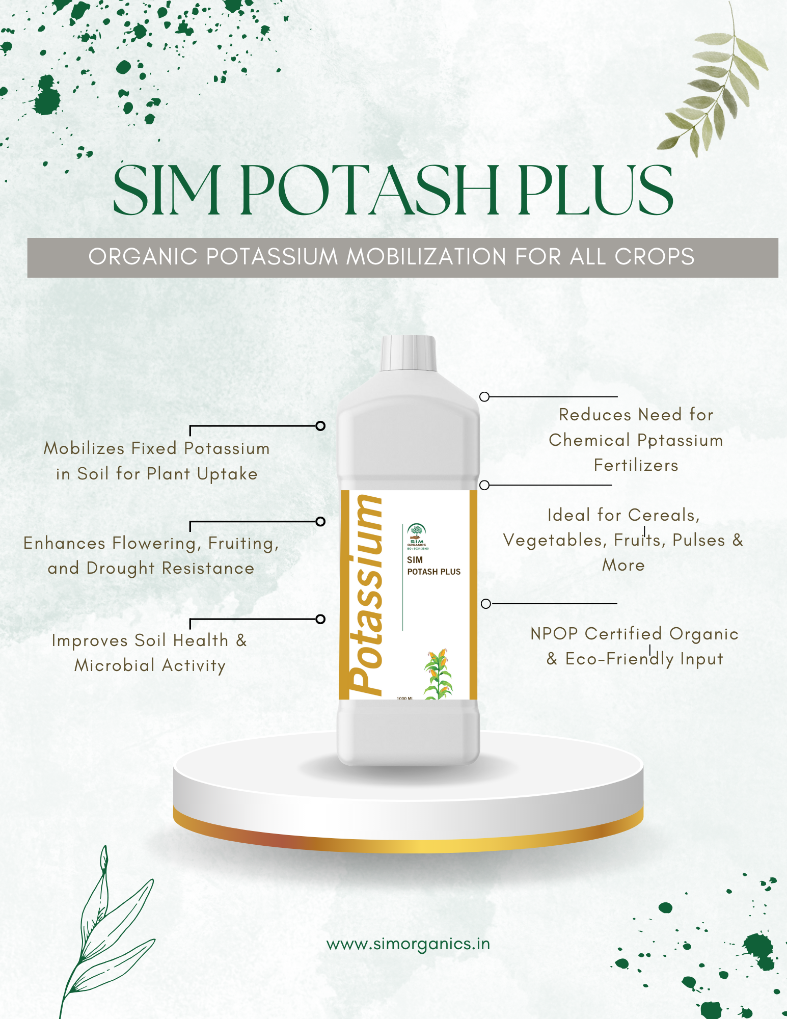 SIM Potash Plus – KSB Biofertilizer for Fruit & Flower Boost (liquid)