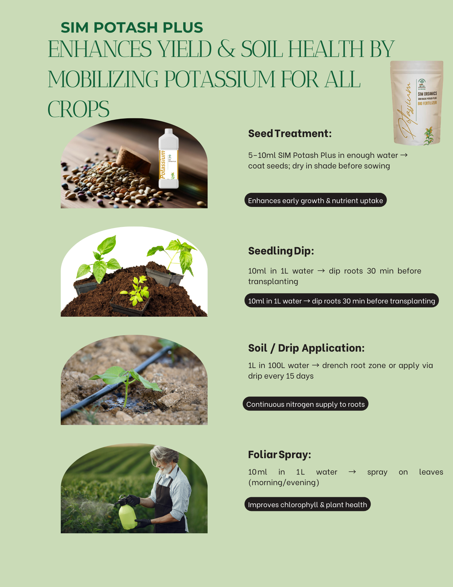 SIM Potash Plus – Potassium Solubilising Biofertilizer (Powder)