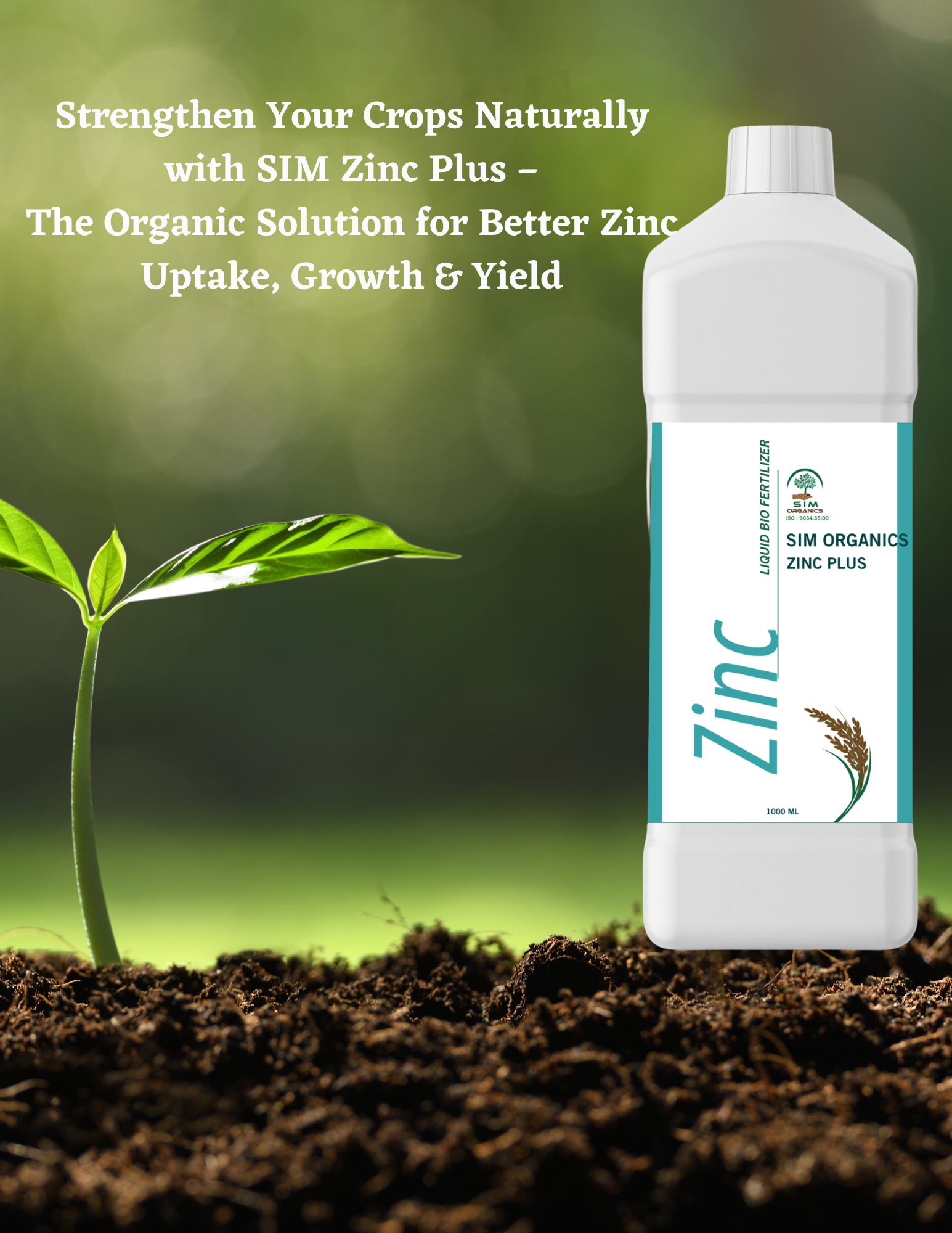 SIM Zinc Plus – ZSB Biofertilizer for Healthy Leaf Growth (liquid)