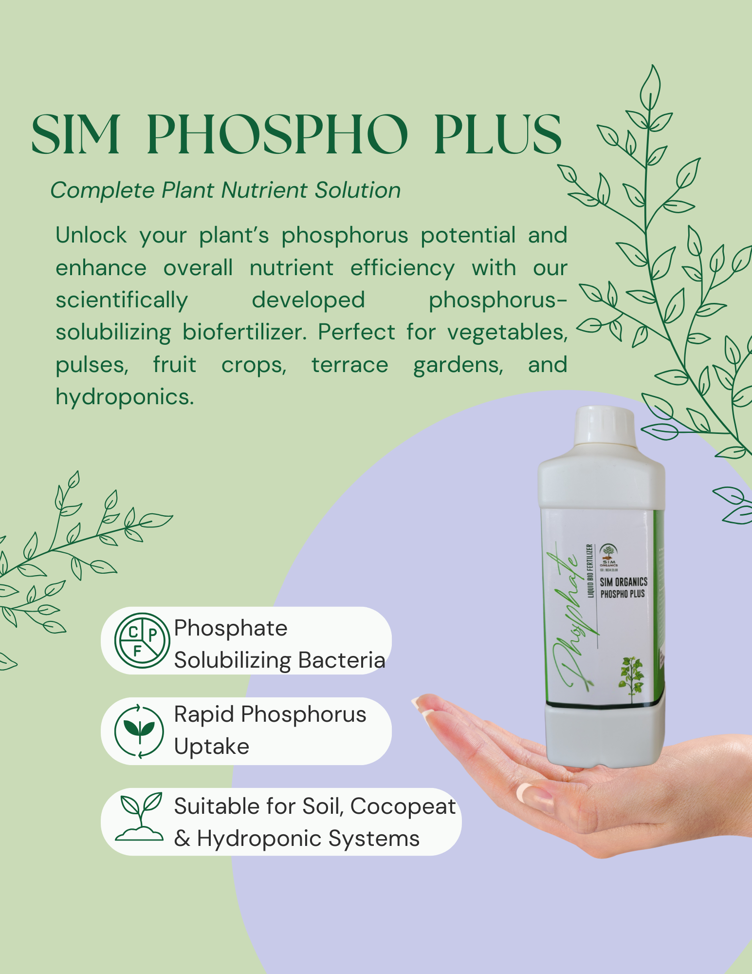SIM Phospho Plus (Liquid Biofertilizer)