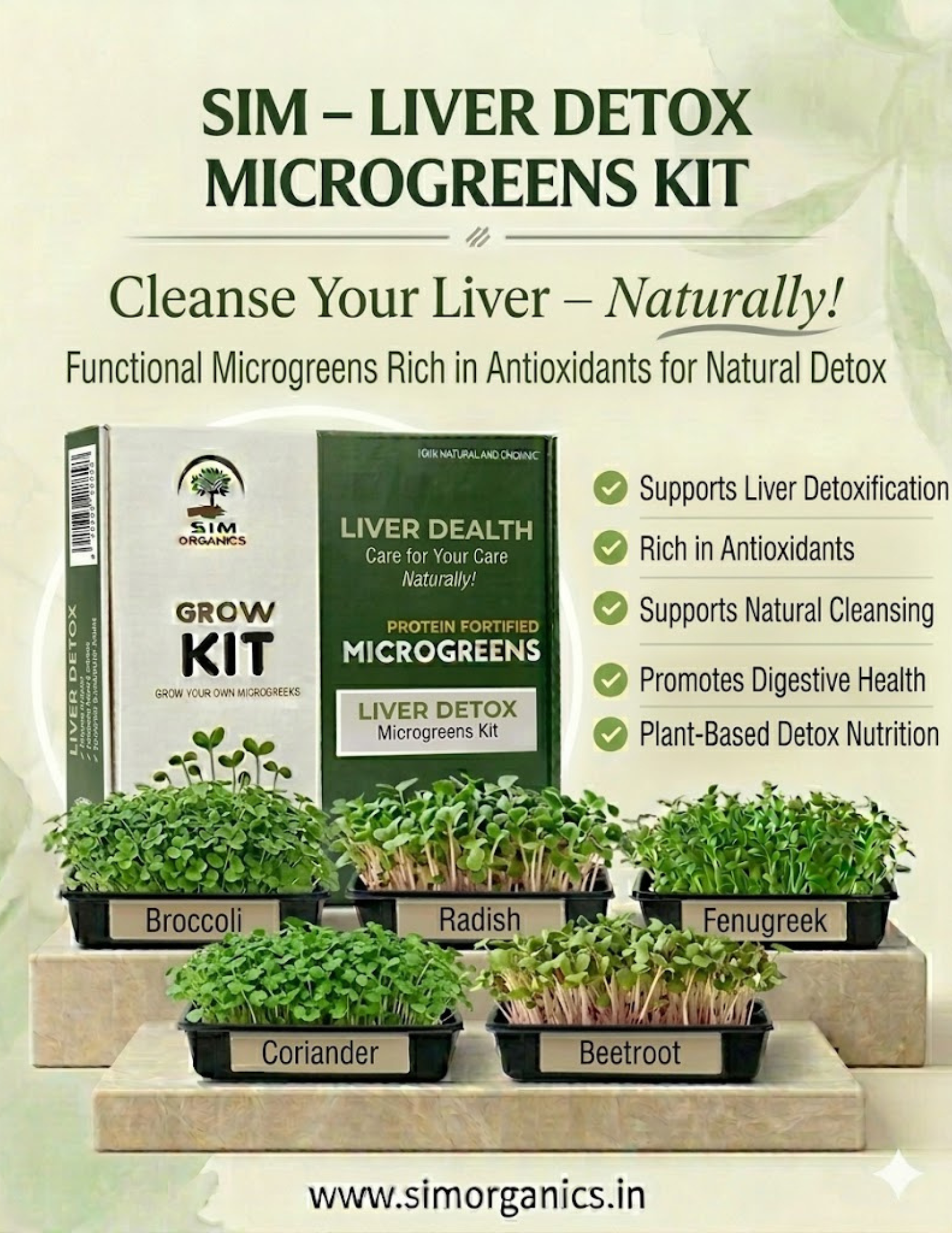 SIM Liver Detox Microgreens Kit