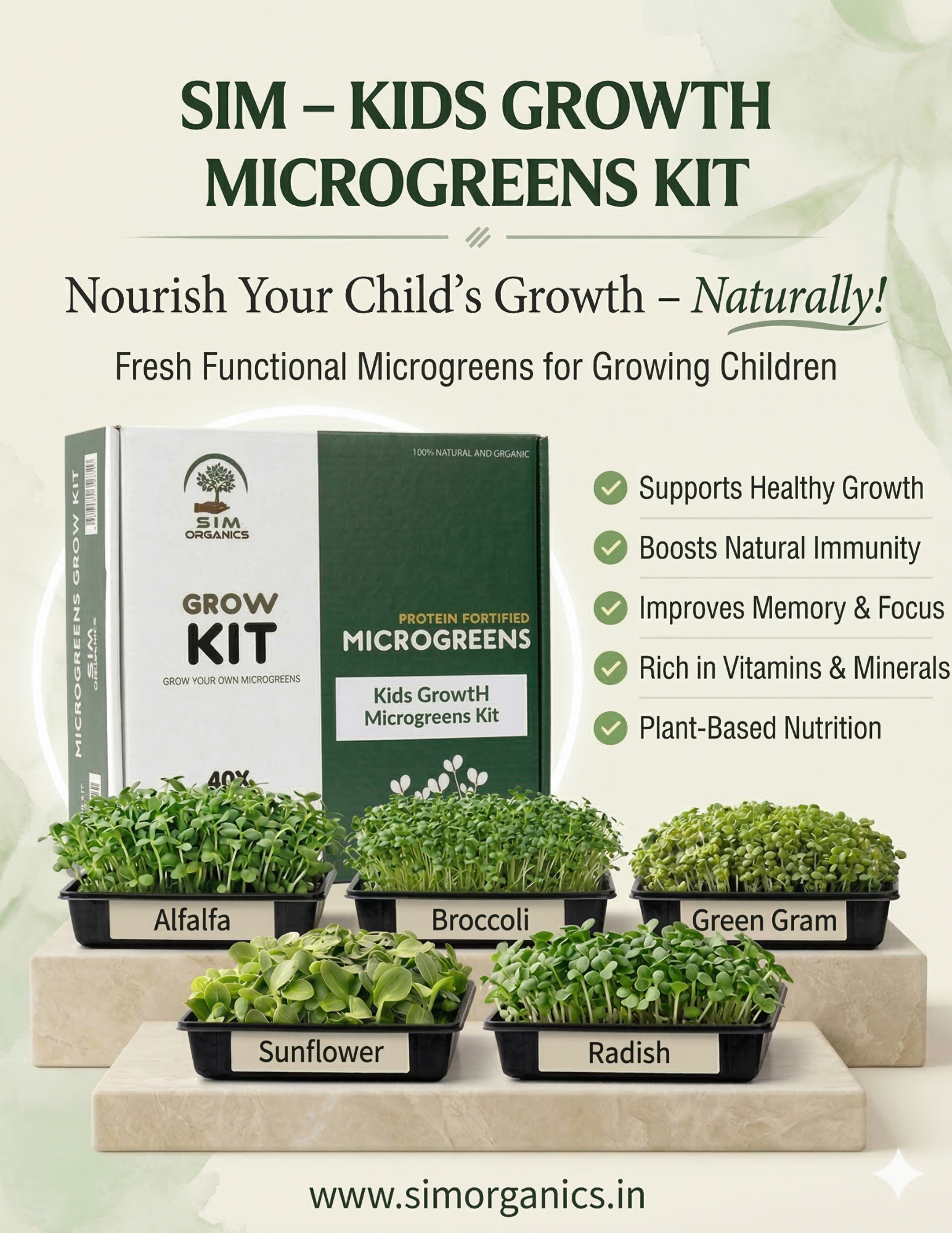 SIM – Kids Growth Microgreens Kit
