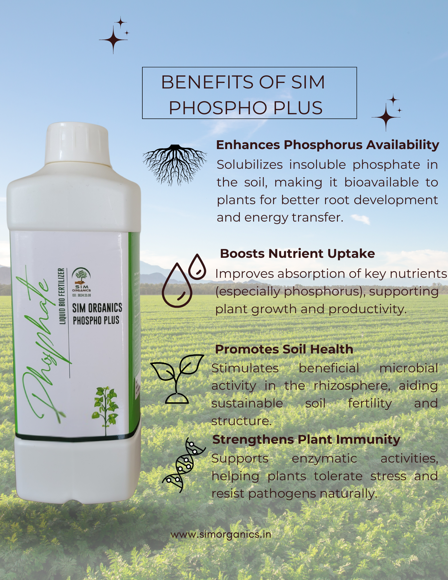 SIM Phospho Plus (Liquid Biofertilizer)