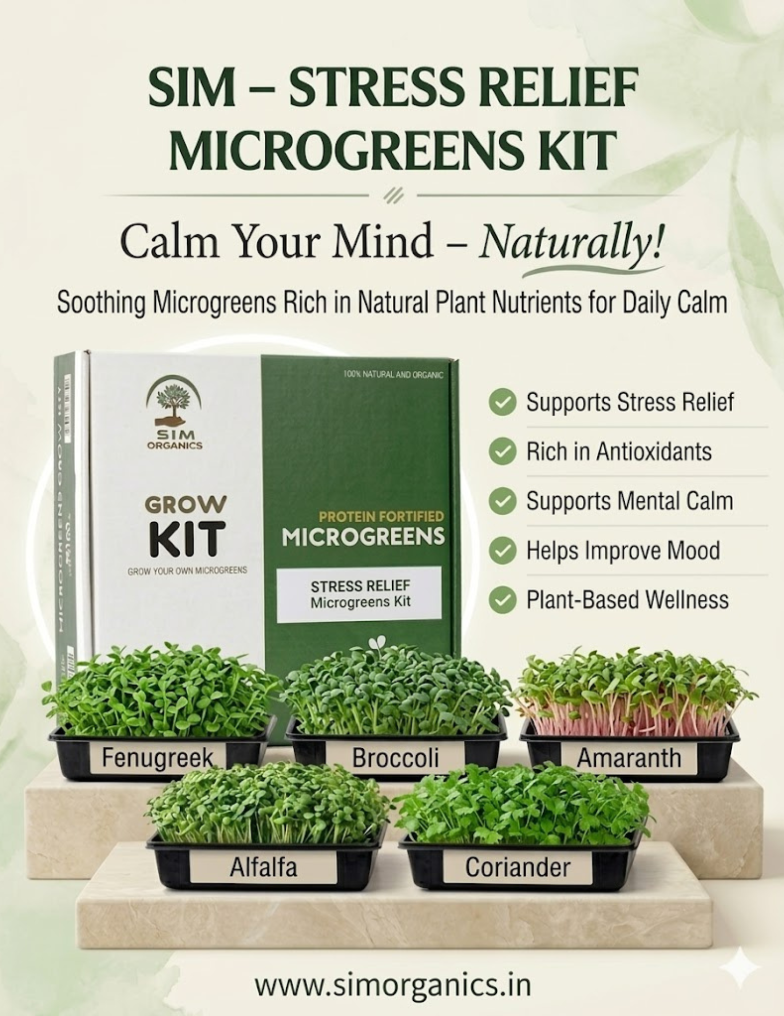 SIM – Stress Relief  Microgreens Kit
