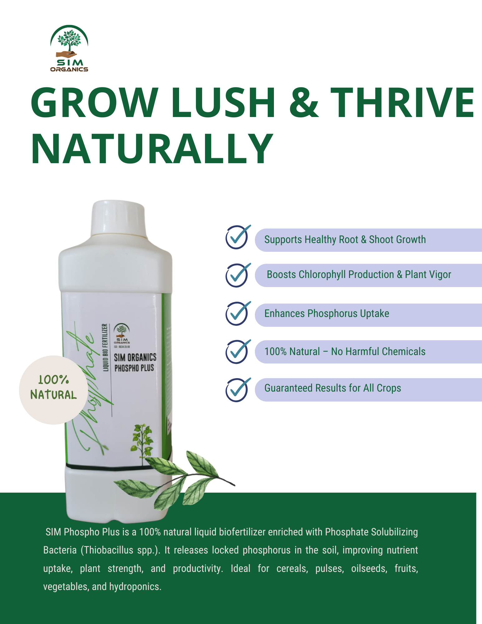 SIM Phospho Plus (Liquid Biofertilizer)