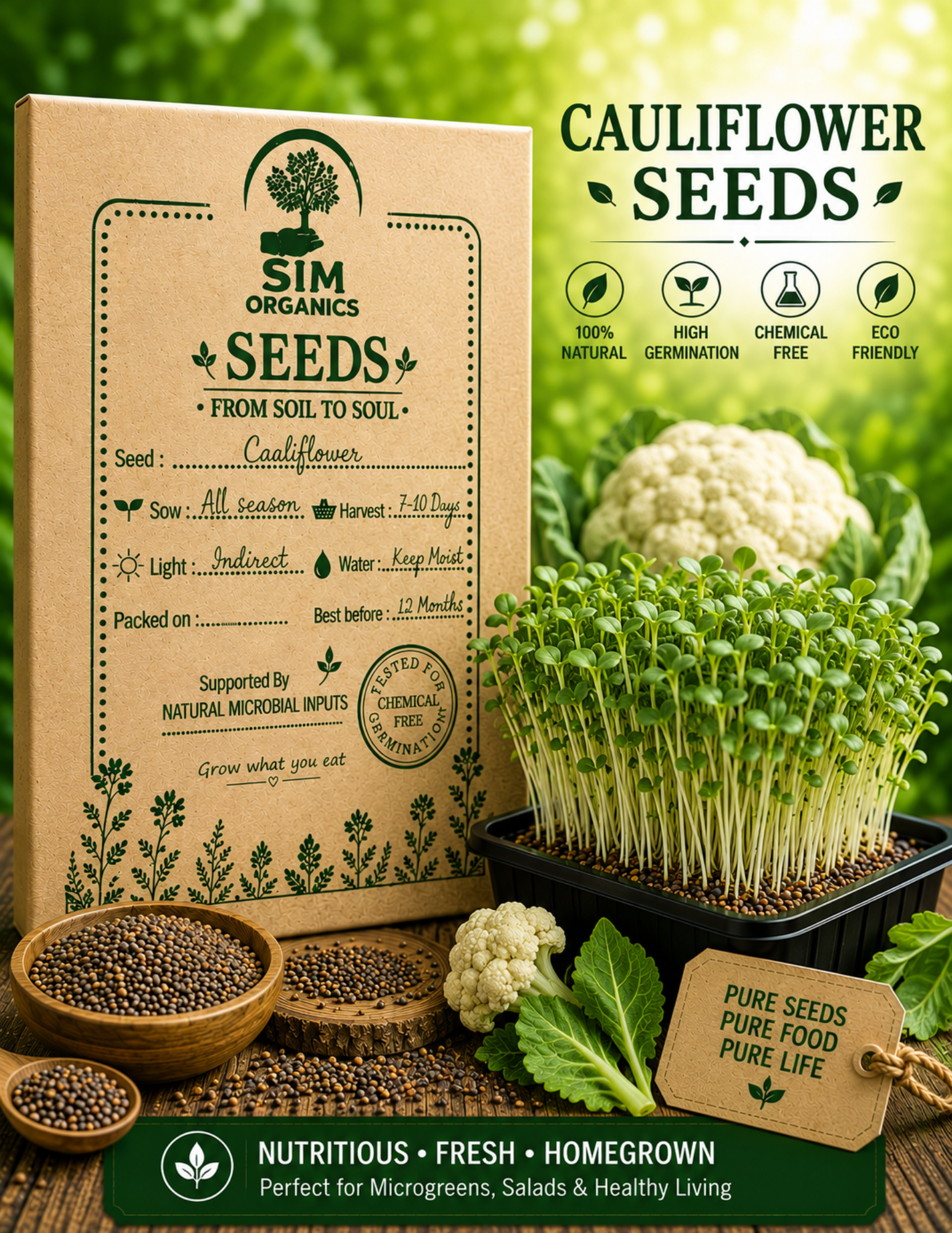 Cauliflower Microgreens Seeds
