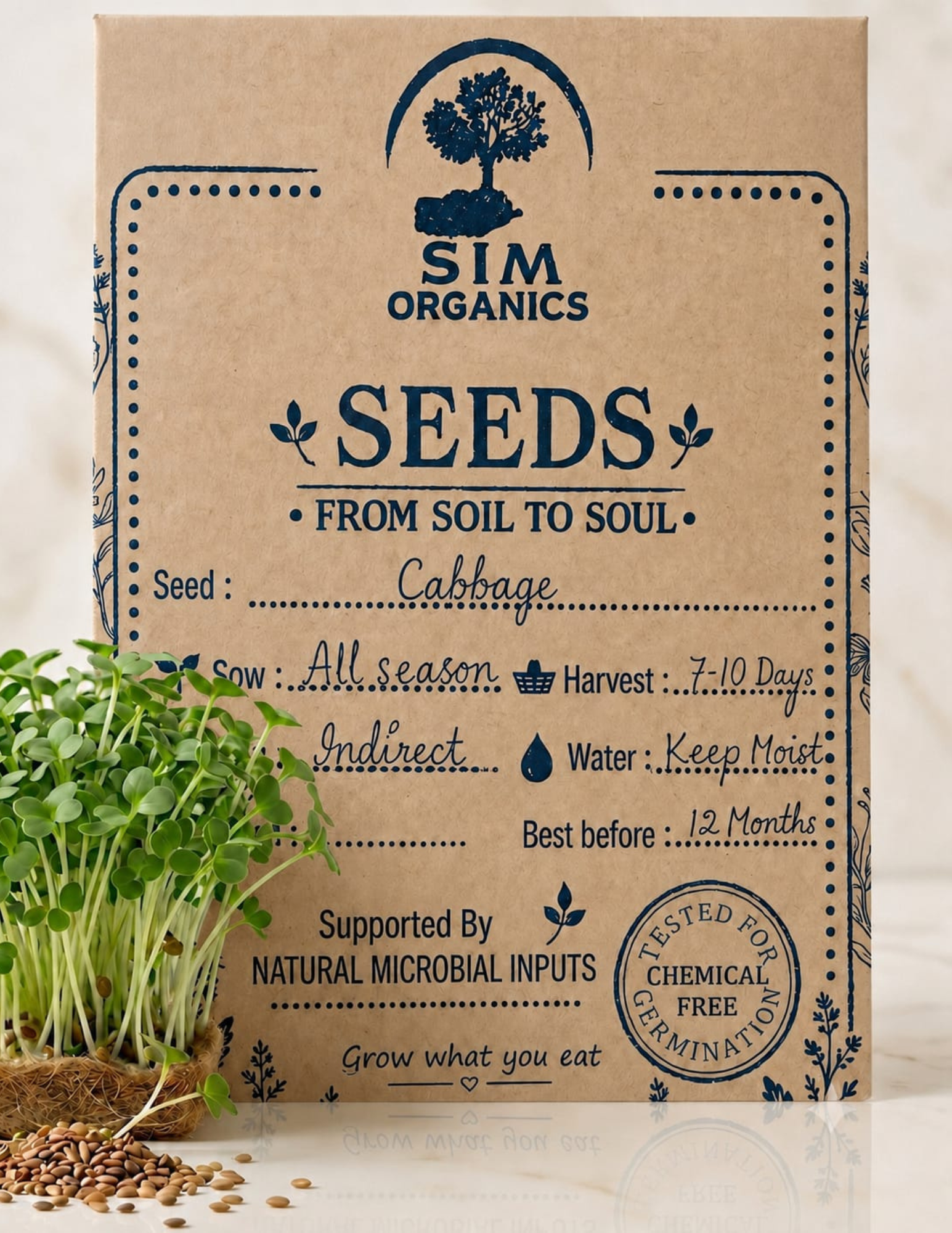 Cabbage Microgreen Seeds – SIM Organics