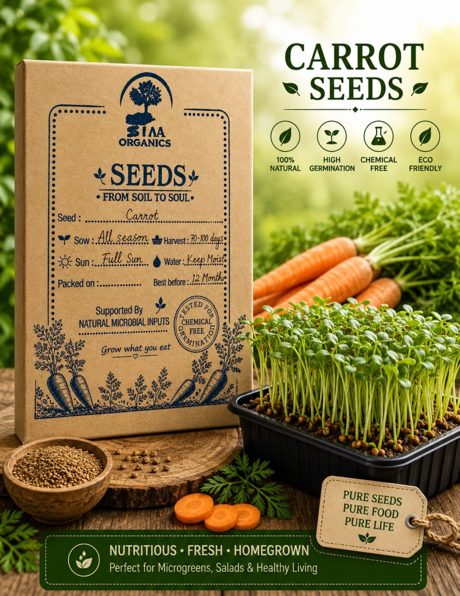 Carrot Microgreens Seeds