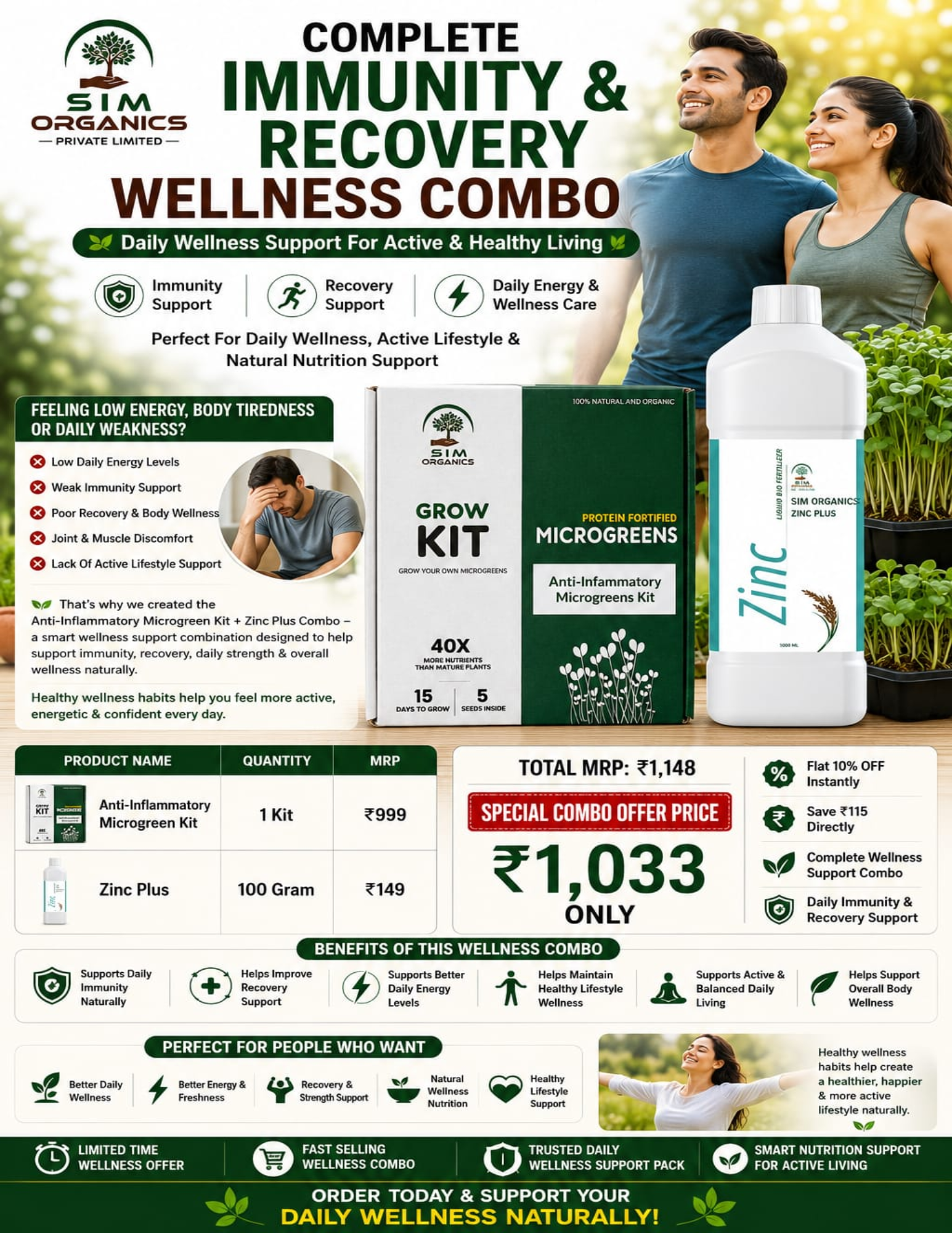 DAILY IMMUNITY, ENERGY & RECOVERY POWER COMBO