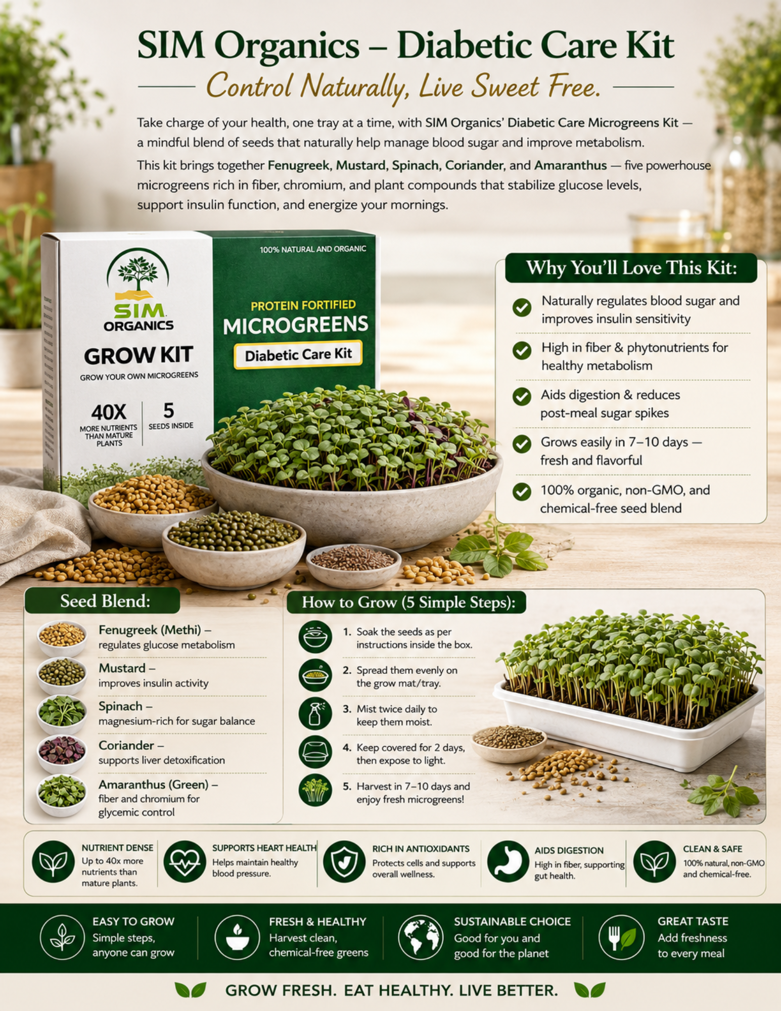 SIM – Diabetic Care Microgreens Kit
