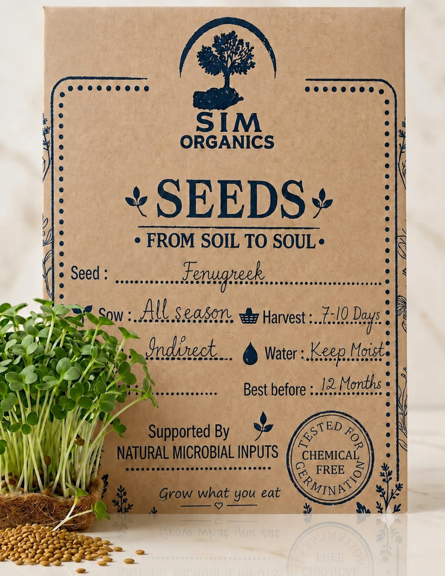 Fenugreek Microgreen Seeds – SIM Organics