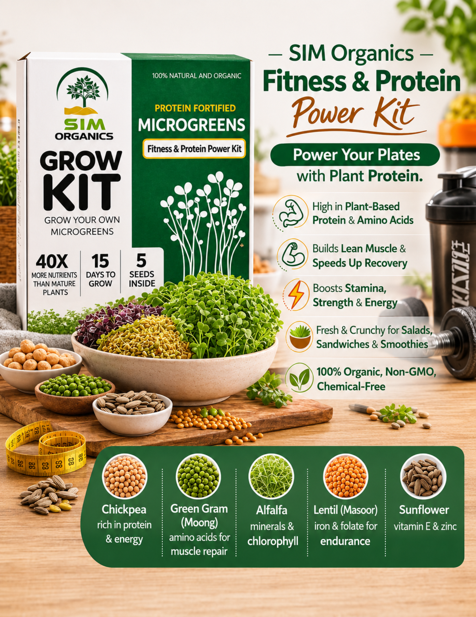 SIM – Protein Power Microgreens Kit