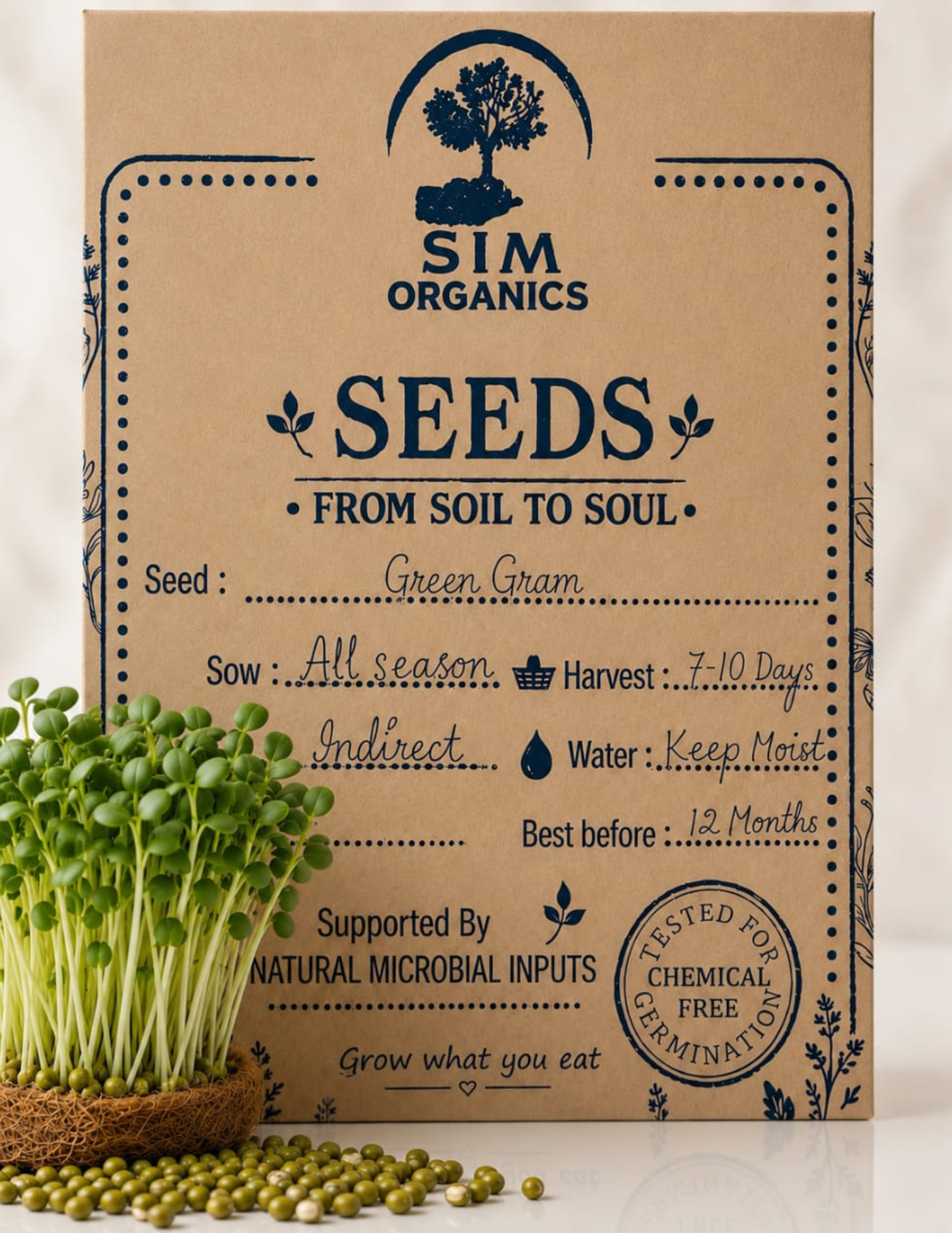 Green Gram Microgreen Seeds – SIM Organics