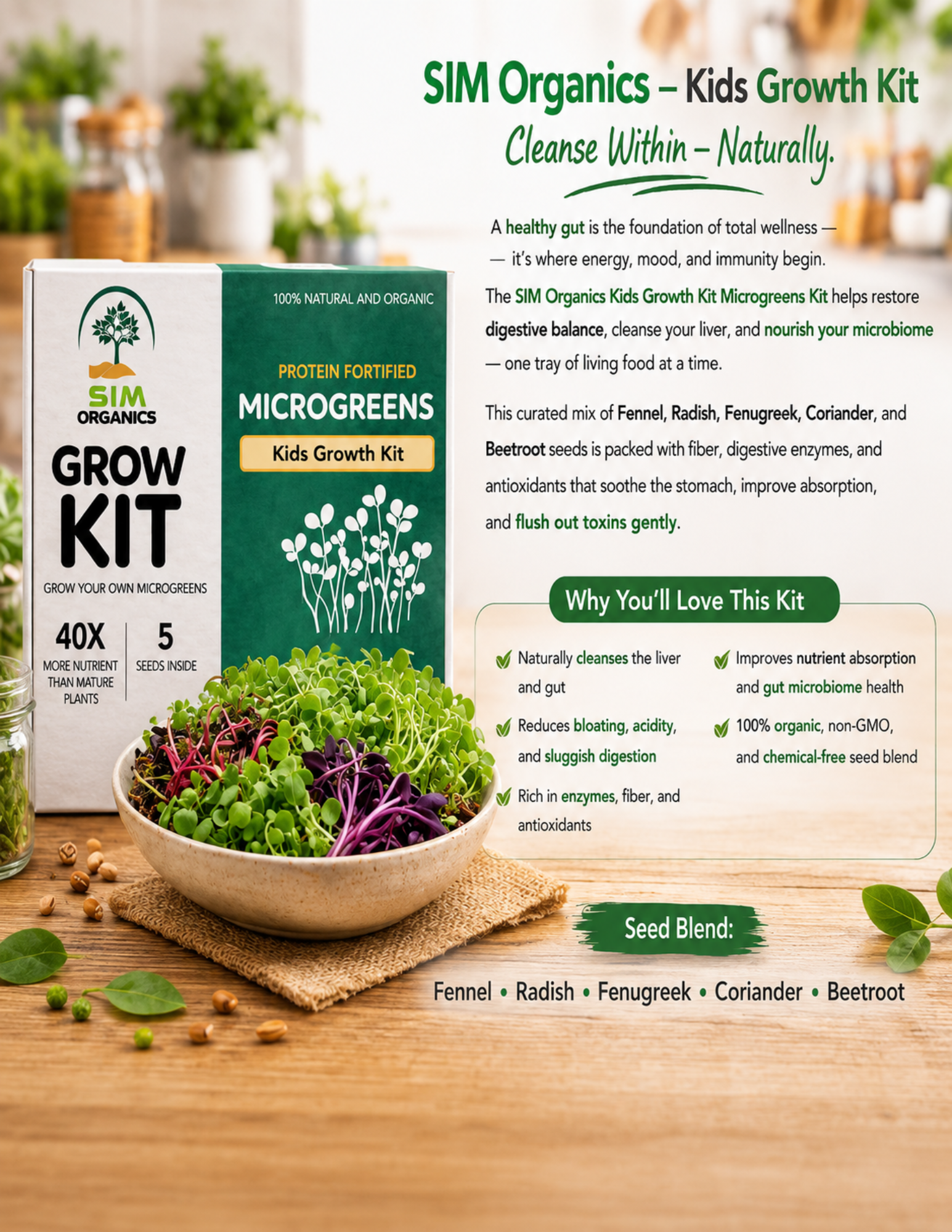 SIM – Kids Growth Microgreens Kit