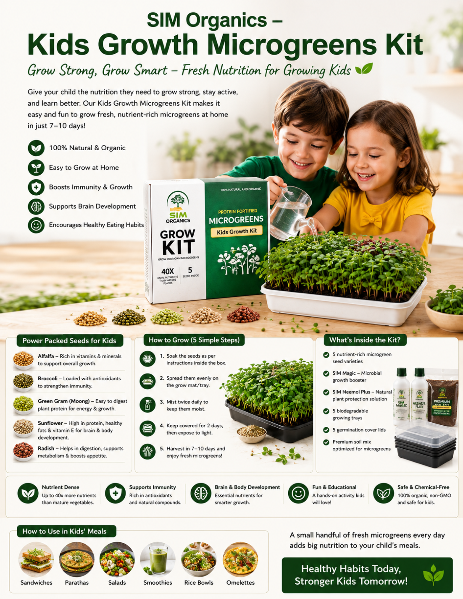 SIM – Kids Growth Microgreens Kit