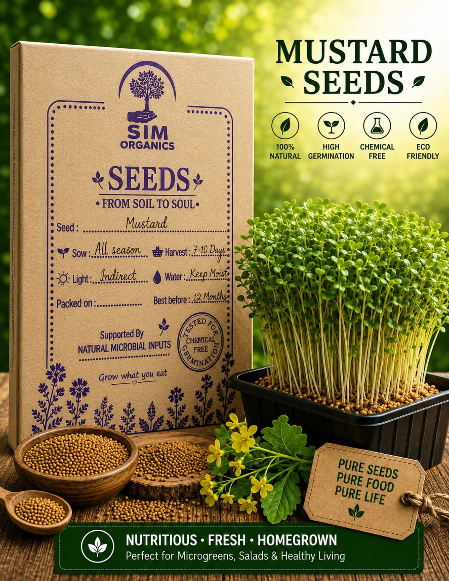 Mustard Microgreens Seeds