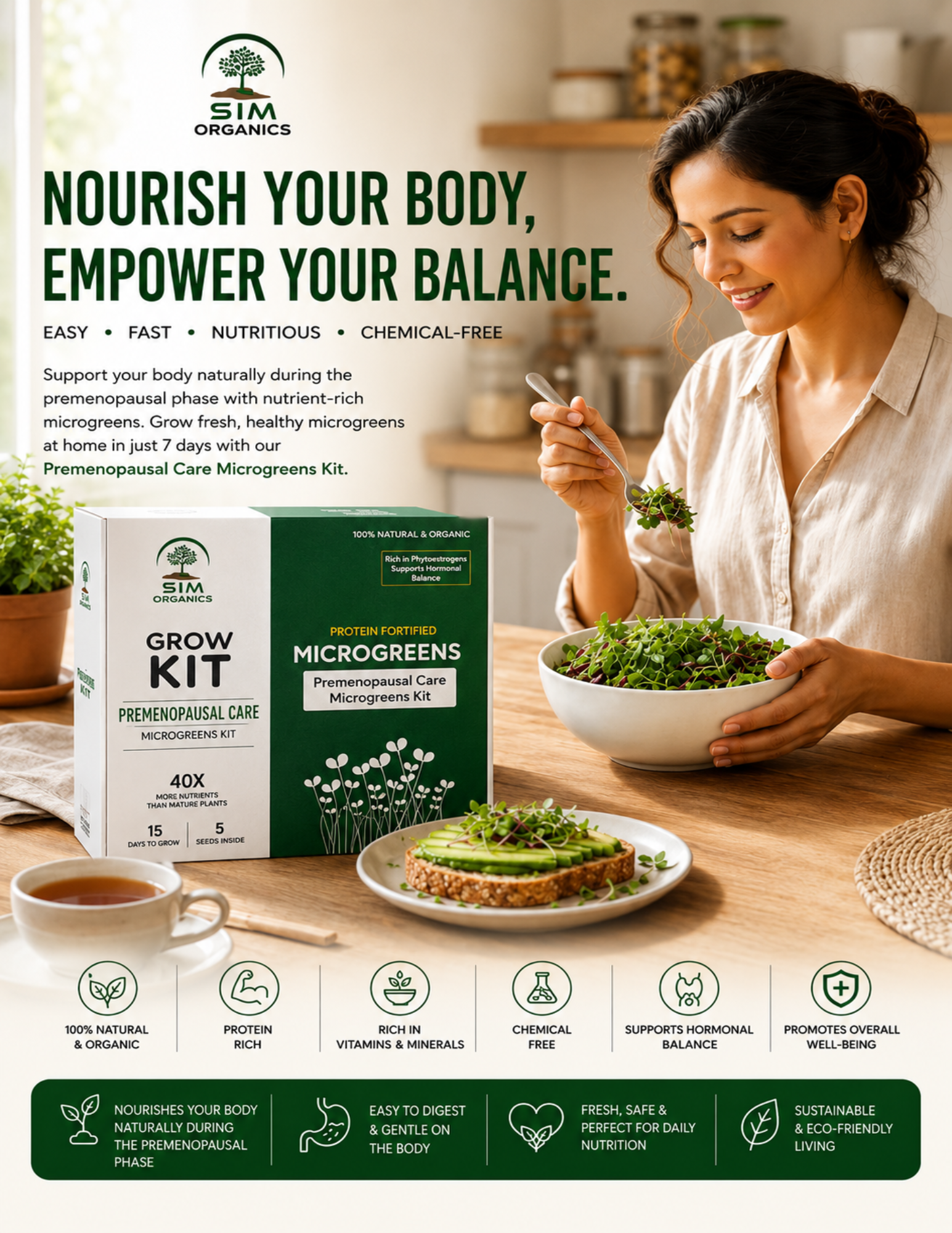 SIM – Premenopausal Care Microgreens Kit