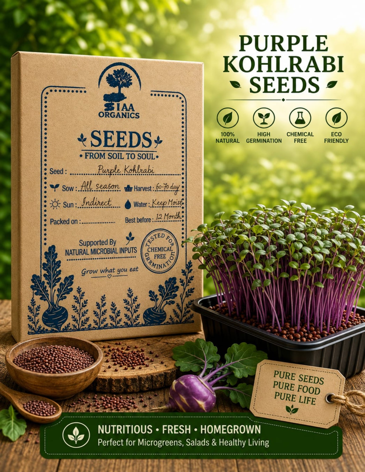Purple Kohlrabi Seeds