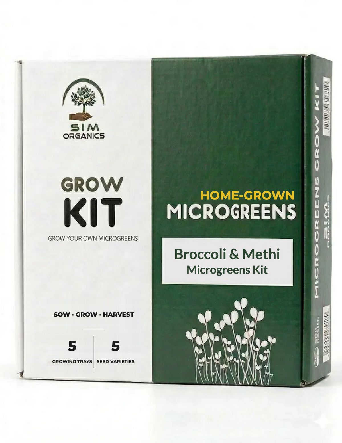 SIM Broccoli & Methi Microgreens Kit box