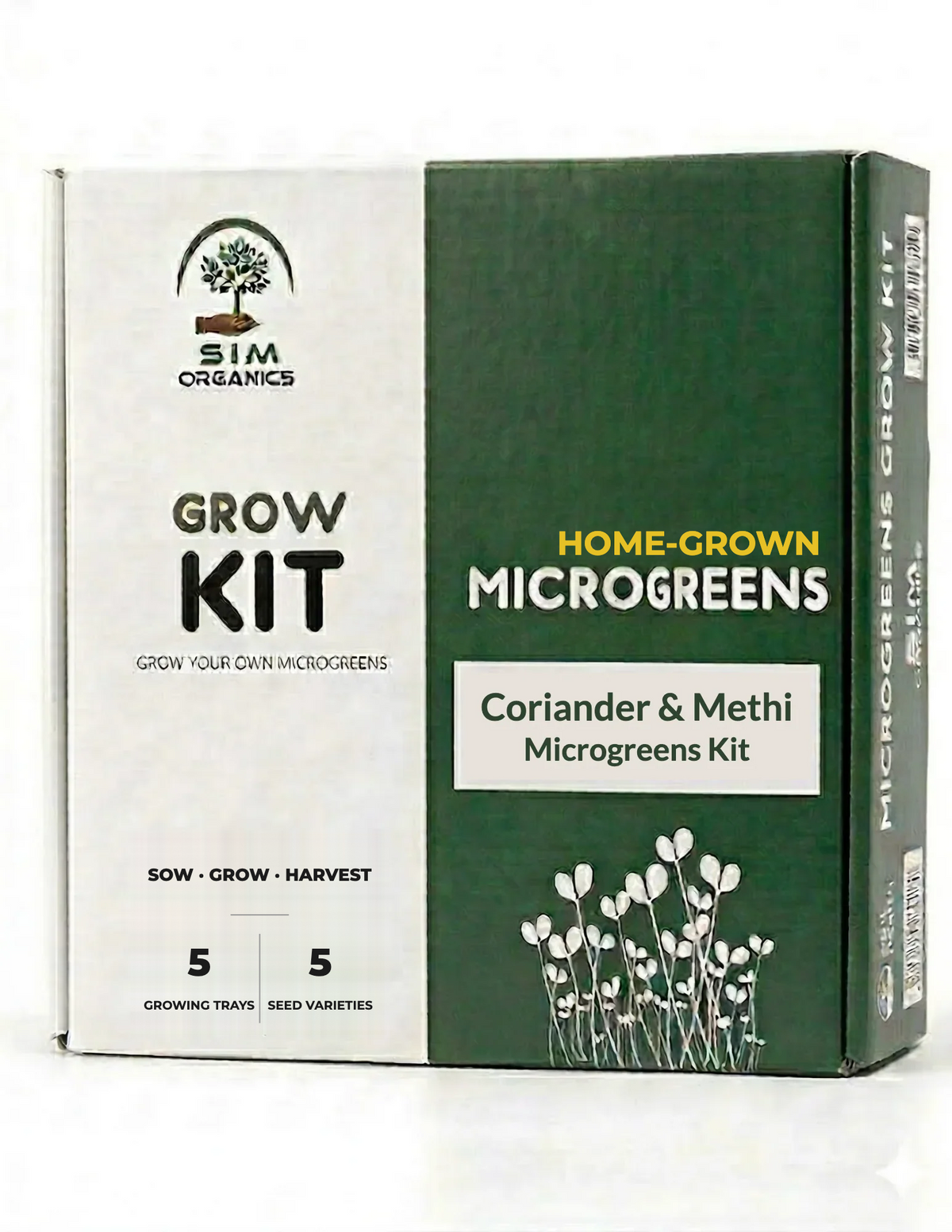 SIM Coriander & Methi Microgreens Kit box