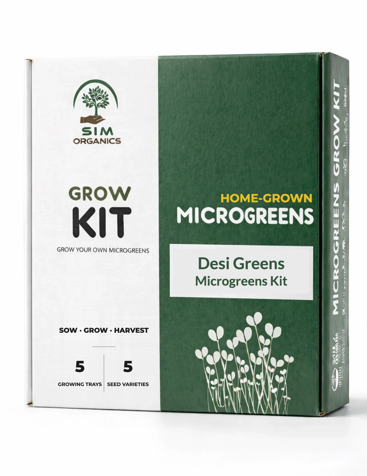 SIM Desi Greens Microgreens Kit box