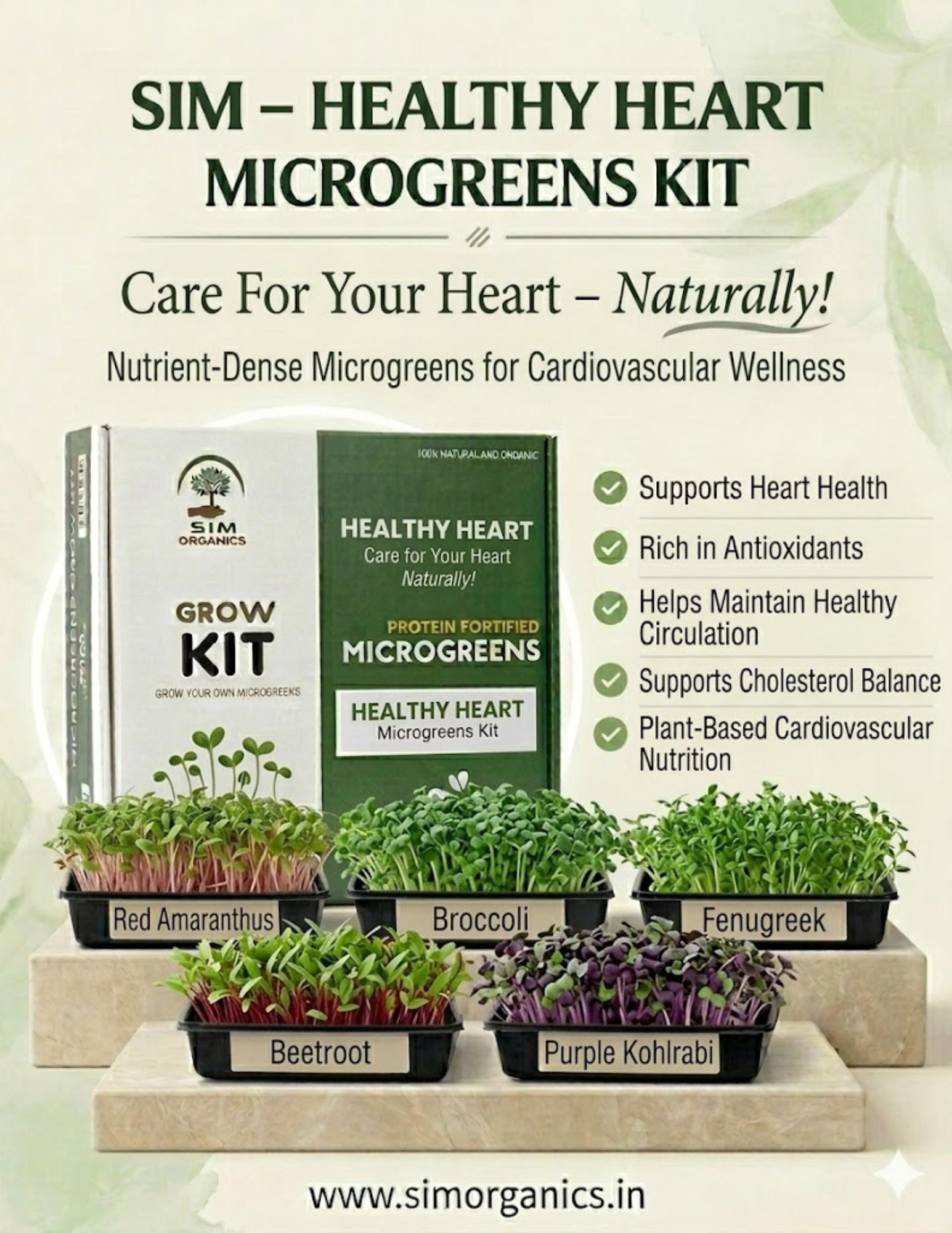 SIM Healthy Heart Microgreens Grow Kit