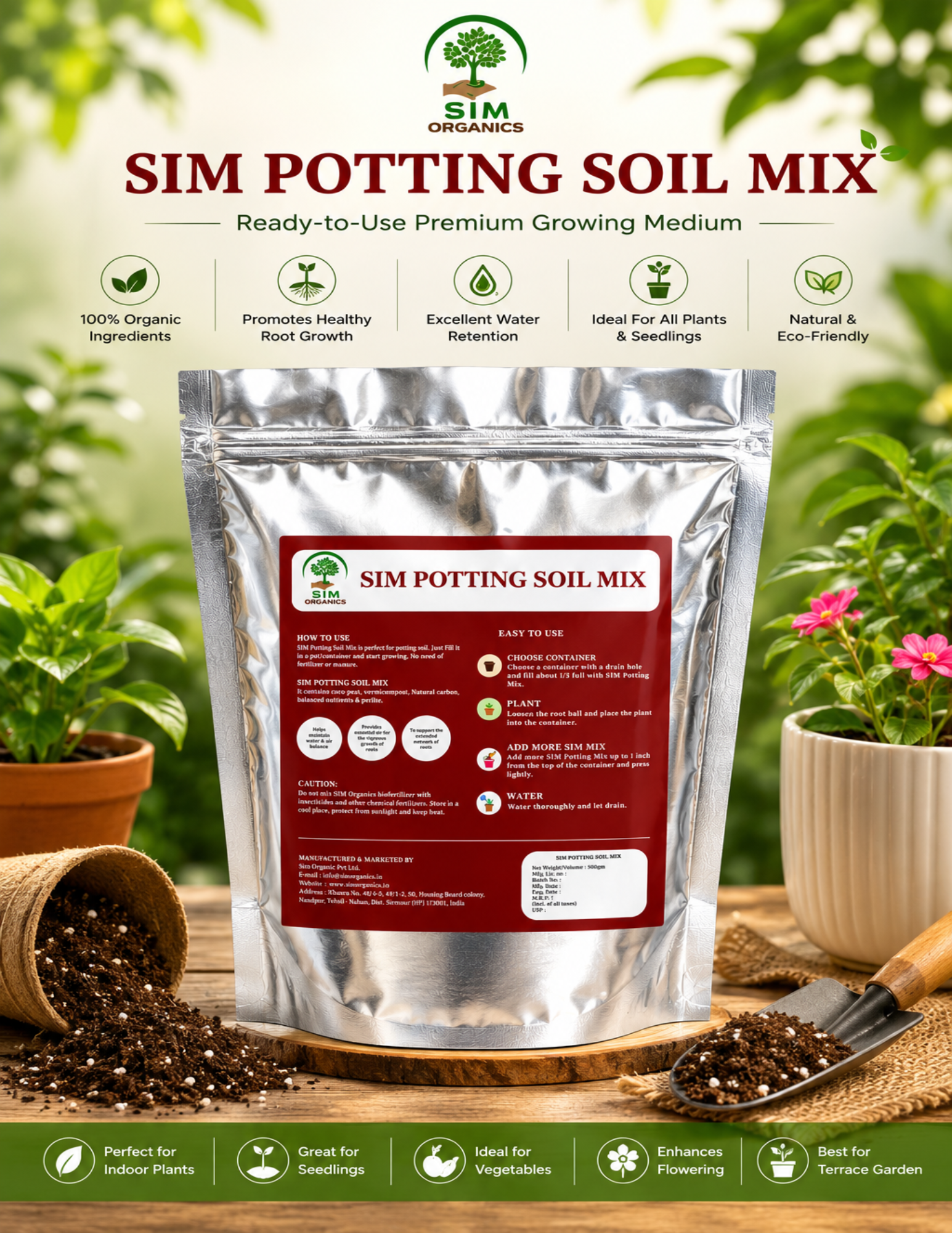 SIM Potting Soil Mix – Ready to Use Growing Medium