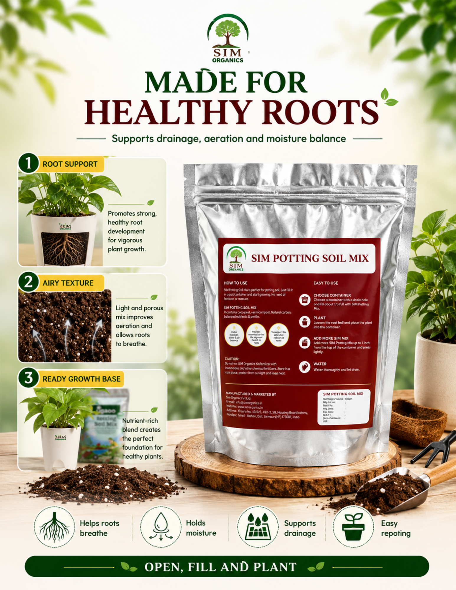 SIM Potting Soil Mix – Ready to Use Growing Medium