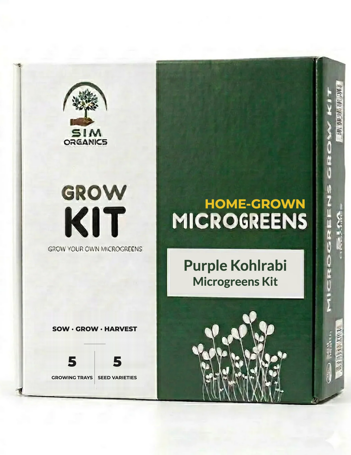 SIM Purple Kohlrabi Microgreens Kit box