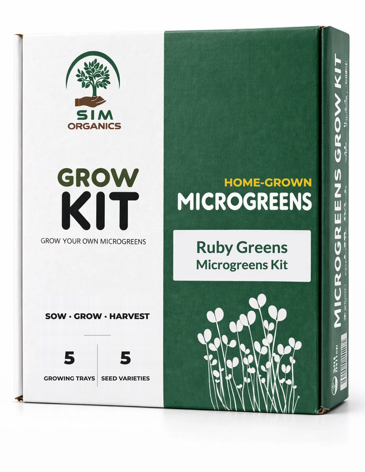 SIM Ruby Greens Microgreens Kit box