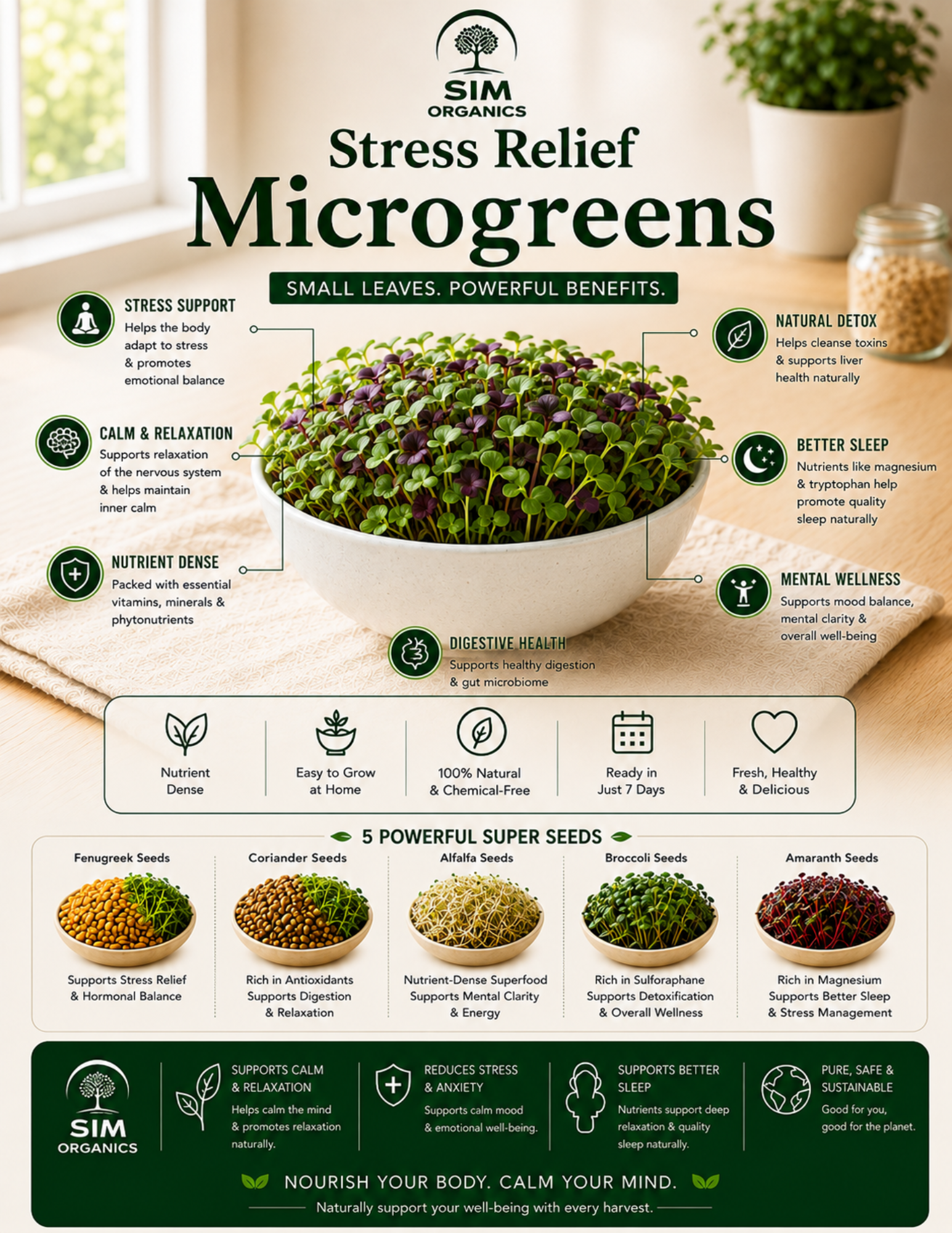 SIM – Stress Relief  Microgreens Kit