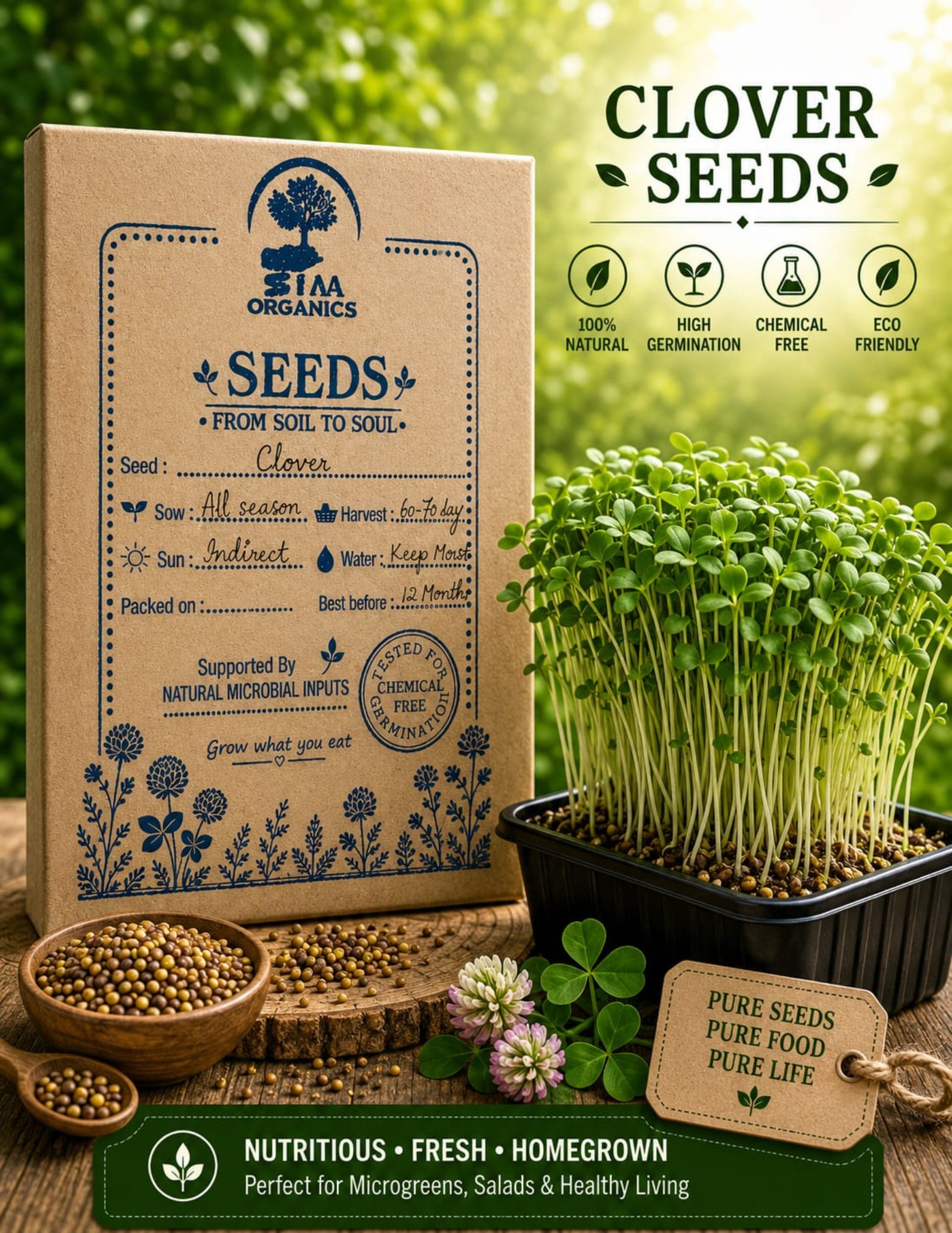 Clover Microgreens: