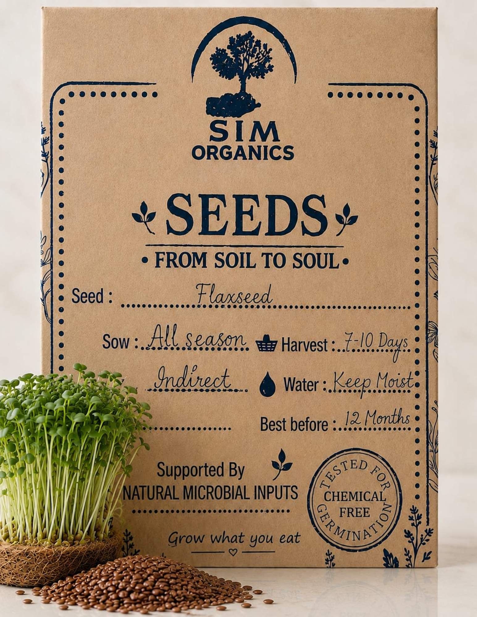 Flaxseed Microgreen Seeds – SIM Organics