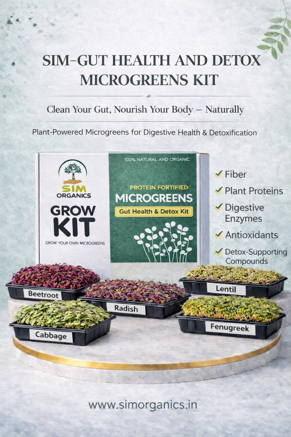 SIM Gut Health & Detox Microgreens Kit